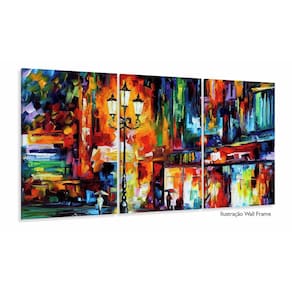 Quadro Decorativo Pintura Colorida para Hall de Entrada