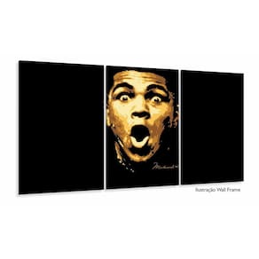 Quadro Decorativo Muhammad Ali Retro Tela Em Tecido 120x60 3
