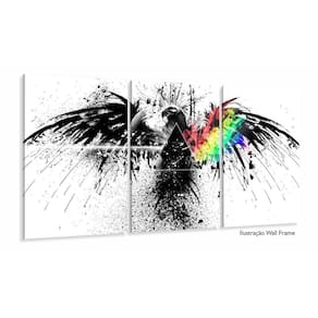 Quadro Pink Floyd Rock Dark Side Águia 3 Telas 120x60
