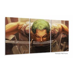 Quadro Roronoa Zoro Mosaico Espadachin One Piece 120x60 3 pe