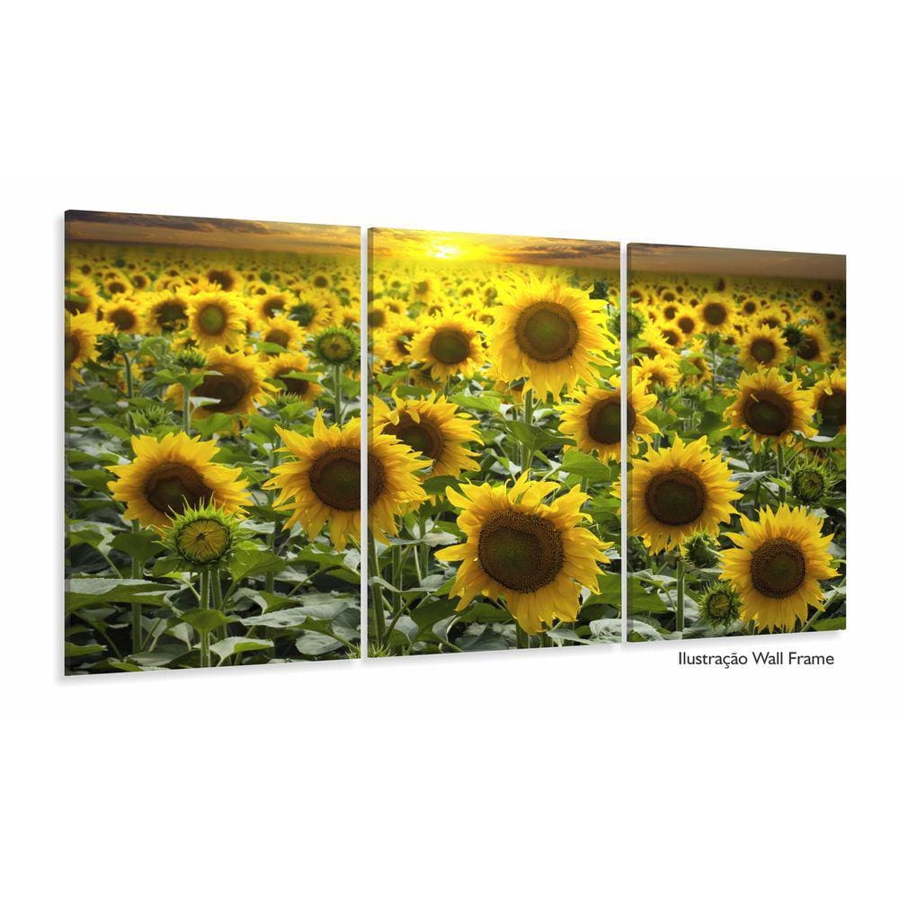 Quadro Decorativo Girassóis Grandes 120x60 Sala Quarto