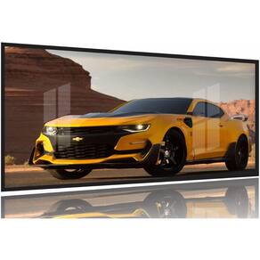 Quadros Camaro Amarelo Transformers 130x60 Moldura Preta 2x2