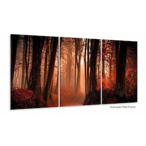 Quadro Decorativo Paisagem Árvores 120x60 Grande Em Tecido