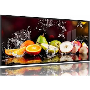 Quadro Decorativo Frutas Na Água 130x60 Moldura Preta 2x2