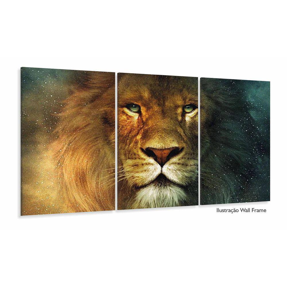 Quadro decorativo Leão Animais Arte Tela em Tecido