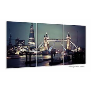 Quadro em Tecido Decorativo Cidade Londres Tower Bridge 3 pe