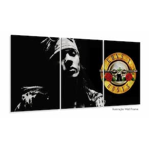 Quadro Decorativo Guns N` Roses 120x60 3 pç