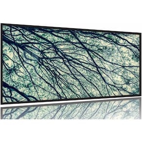 Quadro Mosaico Vertical Galhos Secos Natureza Decorativo 130x60 Moldura Preta 2x2