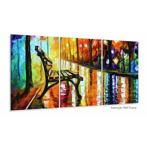 Quadro Abstrato Banco Praça Artístico Para Corredor Apê 120x