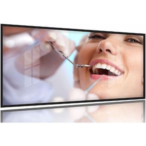Quadros Decorativos Dentista Odonto 130x60 Moldura Preta 2x2