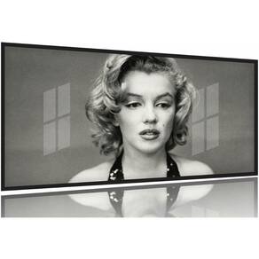 Quadro Decorativo Marilyn Monroe 130x60 Moldura Preta 2x2
