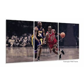 Quadro Michael Jordan Jogando decorativo com Tela em Tecido