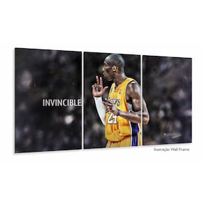 Quadro decorativo Kobe Bryant Invincible Tela em Tecido