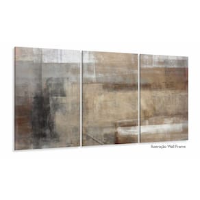 Quadro Abstrato Para Sala Quarto 120x60 Mosaico 3 Peças