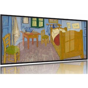 Quadro Van Gogh Quarto em Arles Decorativo Para Sala 130x60 Moldura Preta 2x2
