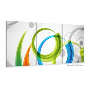 Quadro Abstrato decorativo Sala Escritório 3 Peças 120x60 em
