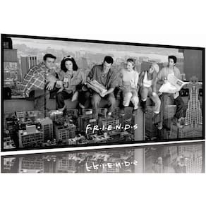 Quadro Decorativo Seriado Friends 130x60 Moldura Preta 2x2