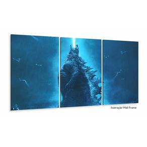 Quadro Decorativo Godzila D 5 120x60 3 peças Cm Em Tecido