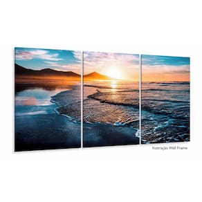 Quadros Decorativos Mar Paisagem Entardecer Sala Hall 120x60