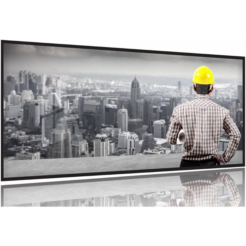 Quadro Decorativo Arquitetura - 130x60 Moldura Preta 2x2