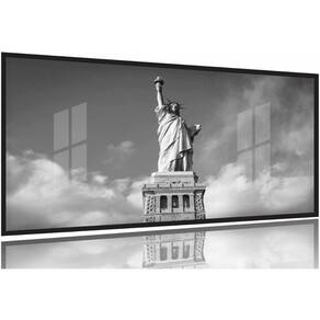 Quadros Decorativos Estatua Liberdade Preto Br. Sala 130x60