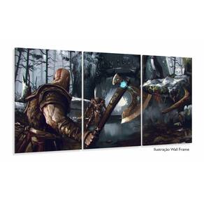 Quadro Decorativos God of War com 3 peças 120x60