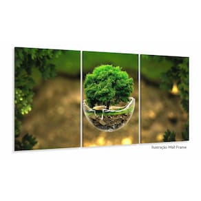 Quadros Decorativos Natureza Hd 120x60 3 peças em Tecido