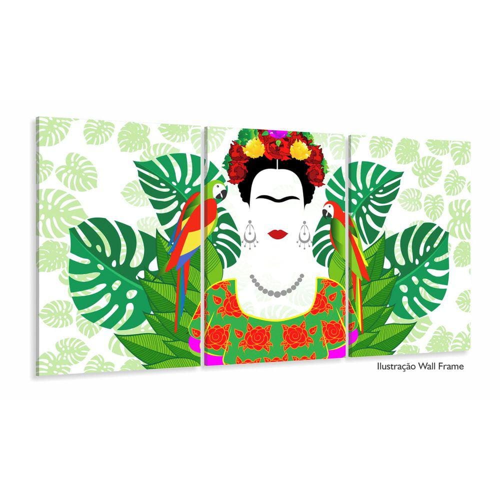 Quadro Decorativo Sala Quarto Escritório Frida Kahlo 120x60