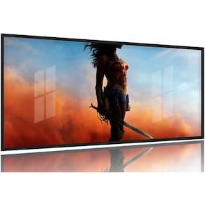 Quadro Decorativo Mulher Maravilha 130x60 Moldura Preta 2x2