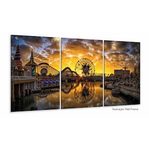 Quadro Decorativo Disney Parque 120x60 3 peças