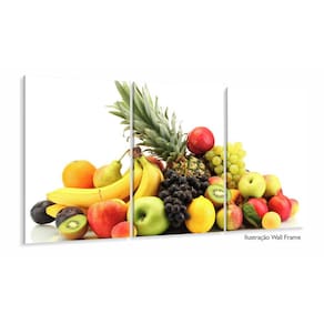 Quadro Decorativo Frutas Fundo Branco 120x60 Sala Quarto