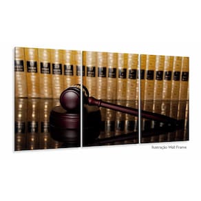 Quadro Decorativo Direito Juiz 120x60 em Tecido