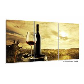 Quadro Decorativo Vinho Pôr Do Sol 120x60 Sala Quarto