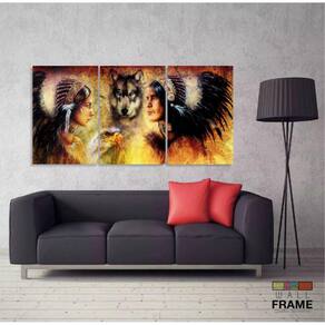 Quadro Decorativo Sala Quarto Escritório Animais E Índios 12