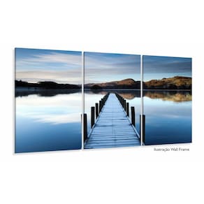 Quadro Decorativo Paisagem Pier 120x60 3 peças