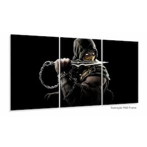 Quadros Decorativos Mortal Kombat 120x60 3 peças em Tecido