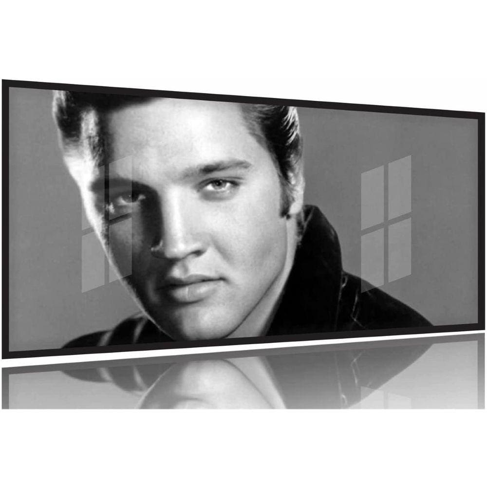 Quadro Decorativo Elvis Presley - Retrô 130x60 Moldura Preta 2x2