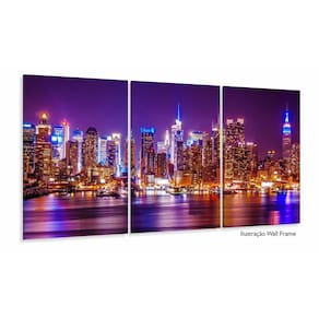 Quadros Decorativos New York 120x60 3 peças em Tecido