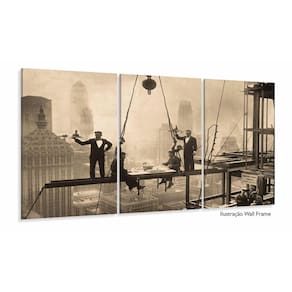 Quadros Decorativos Garçon New York Restaurante 120x60 3 peç