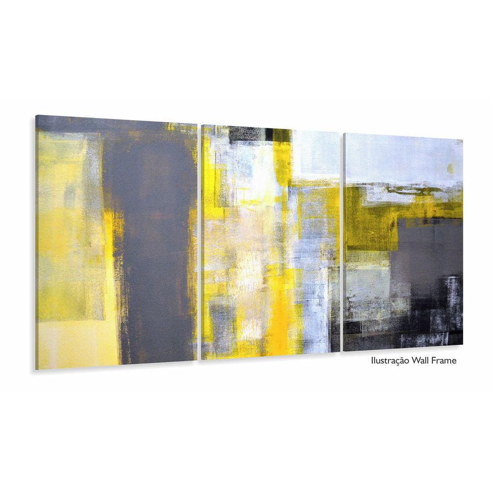 Quadro Decorativo Abstrato Moderno 3 pç 120x60 M01
