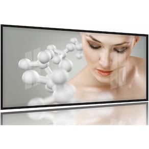Quadro Dermatologia Estética Consultório Médico 130x60 Moldura Preta 2x2