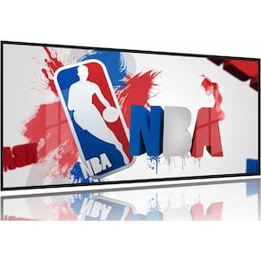 Quadro Nba Basquete Decorativo B 130x60 Moldura Preta 2x2