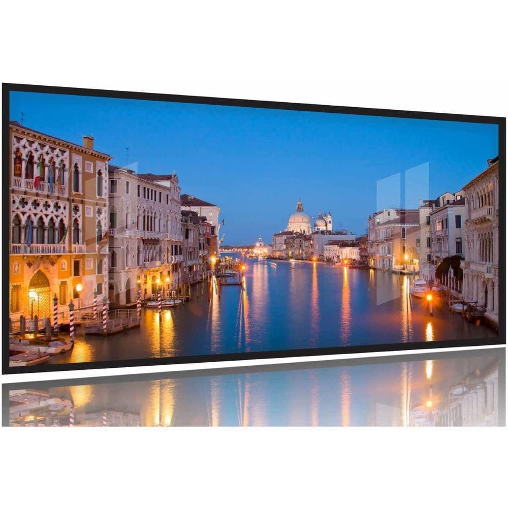 Quadro Veneza Paisagem Sala Escritorio 130x60 Moldura Preta 2x2