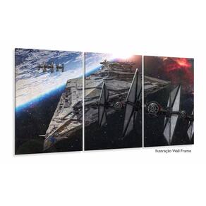 Quadro Decorativo Guerra nas Estrelas M01 3 peças 120x60 cm