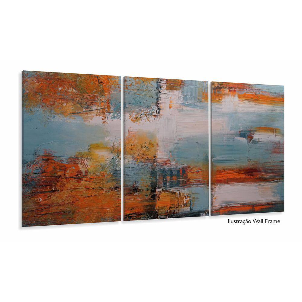 Quadro Decorativo Abstrato Marron 3pç 120x60