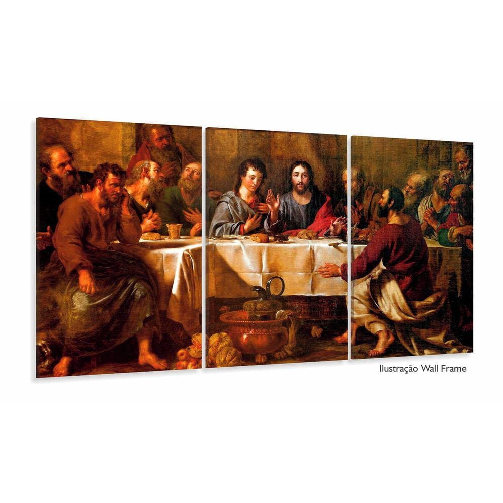 Quadros Decorativos Santa Ceia Catolico Copa Cozinha 120x60
