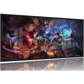 Quadro Decorativo Jogos lol 130x60 Moldura Preta 2x2