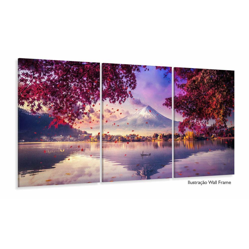 Quadro Decorativo Japão Elisyun 120x60 3 peças