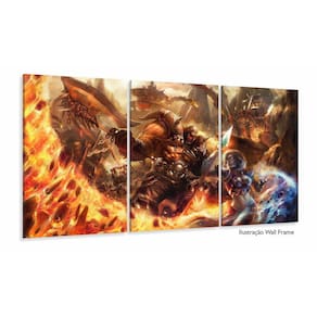 Quadro Decorativos World-of-warcraft Com 3 Peças 125x60