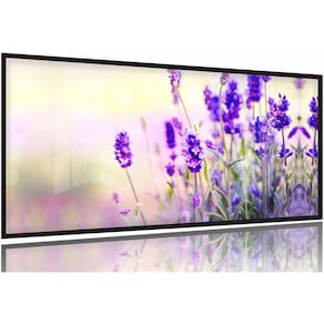 Quadros Decorativos Lavanda Flor Botanico Quarto Sala 130x60 Moldura Preta 2x2